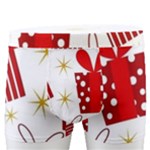 Christmas Texture, Pattern, Red, Craciun, Christmas, Bow, Gift Men s Boxer Briefs