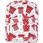 Christmas Texture, Pattern, Red, Craciun, Christmas, Bow, Gift Full Print Backpack