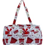 Christmas Texture, Pattern, Red, Craciun, Christmas, Bow, Gift Multi Function Bag