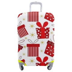 Christmas Texture, Pattern, Red, Craciun, Christmas, Bow, Gift Luggage Cover (Medium) from ArtsNow.com