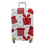 Christmas Texture, Pattern, Red, Craciun, Christmas, Bow, Gift Luggage Cover (Small)