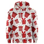 Christmas Texture, Pattern, Red, Craciun, Christmas, Bow, Gift Men s Overhead Hoodie