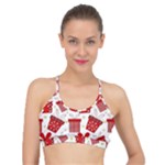 Christmas Texture, Pattern, Red, Craciun, Christmas, Bow, Gift Basic Training Sports Bra