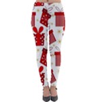 Christmas Texture, Pattern, Red, Craciun, Christmas, Bow, Gift Lightweight Velour Leggings