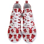 Christmas Texture, Pattern, Red, Craciun, Christmas, Bow, Gift Men s Lightweight High Top Sneakers