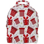 Christmas Texture, Pattern, Red, Craciun, Christmas, Bow, Gift Mini Full Print Backpack