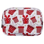 Christmas Texture, Pattern, Red, Craciun, Christmas, Bow, Gift Make Up Pouch (Small)