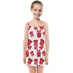 Christmas Texture, Pattern, Red, Craciun, Christmas, Bow, Gift Kids  Summer Sun Dress