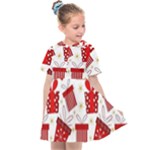 Christmas Texture, Pattern, Red, Craciun, Christmas, Bow, Gift Kids  Sailor Dress