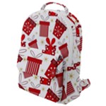 Christmas Texture, Pattern, Red, Craciun, Christmas, Bow, Gift Flap Pocket Backpack (Small)