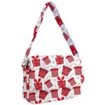 Christmas Texture, Pattern, Red, Craciun, Christmas, Bow, Gift Courier Bag