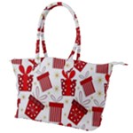 Christmas Texture, Pattern, Red, Craciun, Christmas, Bow, Gift Canvas Shoulder Bag