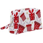 Christmas Texture, Pattern, Red, Craciun, Christmas, Bow, Gift Wristlet Pouch Bag (Large)