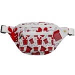 Christmas Texture, Pattern, Red, Craciun, Christmas, Bow, Gift Fanny Pack