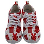 Christmas Texture, Pattern, Red, Craciun, Christmas, Bow, Gift Mens Athletic Shoes