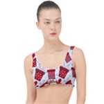 Christmas Texture, Pattern, Red, Craciun, Christmas, Bow, Gift The Little Details Bikini Top