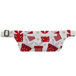 Christmas Texture, Pattern, Red, Craciun, Christmas, Bow, Gift Active Waist Bag