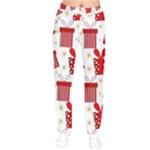 Christmas Texture, Pattern, Red, Craciun, Christmas, Bow, Gift Women Velvet Drawstring Pants