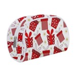 Christmas Texture, Pattern, Red, Craciun, Christmas, Bow, Gift Make Up Case (Small)