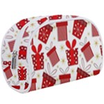 Christmas Texture, Pattern, Red, Craciun, Christmas, Bow, Gift Make Up Case (Large)