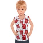 Christmas Texture, Pattern, Red, Craciun, Christmas, Bow, Gift Kids  Sport Tank Top