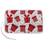 Christmas Texture, Pattern, Red, Craciun, Christmas, Bow, Gift Pen Storage Case (S)