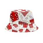 Christmas Texture, Pattern, Red, Craciun, Christmas, Bow, Gift Inside Out Bucket Hat