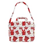 Christmas Texture, Pattern, Red, Craciun, Christmas, Bow, Gift MacBook Pro 13  Shoulder Laptop Bag 