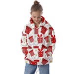 Christmas Texture, Pattern, Red, Craciun, Christmas, Bow, Gift Kids  Oversized Hoodie