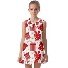 Kids  Pilgrim Collar Ruffle Hem Dress 