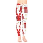 Christmas Texture, Pattern, Red, Craciun, Christmas, Bow, Gift Kids  Classic Winter Leggings