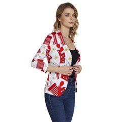 Women s One-Button 3/4 Sleeve Short Jacket 