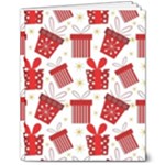 Christmas Texture, Pattern, Red, Craciun, Christmas, Bow, Gift 8  x 10  Softcover Notebook