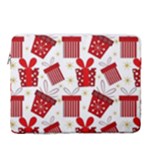 Christmas Texture, Pattern, Red, Craciun, Christmas, Bow, Gift 15  Vertical Laptop Sleeve Case With Pocket