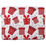 Christmas Texture, Pattern, Red, Craciun, Christmas, Bow, Gift 17  Vertical Laptop Sleeve Case With Pocket