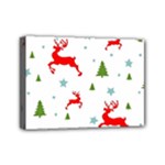 Christmas Texture, Pattern, Red, Craciun, Christmas, Snowflake, Mini Canvas 7  x 5  (Stretched)