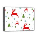 Christmas Texture, Pattern, Red, Craciun, Christmas, Snowflake, Deluxe Canvas 16  x 12  (Stretched) 