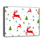 Christmas Texture, Pattern, Red, Craciun, Christmas, Snowflake, Deluxe Canvas 20  x 16  (Stretched)