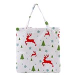 Christmas Texture, Pattern, Red, Craciun, Christmas, Snowflake, Grocery Tote Bag