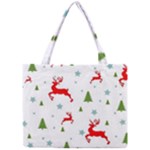 Christmas Texture, Pattern, Red, Craciun, Christmas, Snowflake, Mini Tote Bag