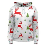 Christmas Texture, Pattern, Red, Craciun, Christmas, Snowflake, Women s Pullover Hoodie