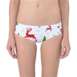 Christmas Texture, Pattern, Red, Craciun, Christmas, Snowflake, Classic Bikini Bottoms