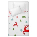 Christmas Texture, Pattern, Red, Craciun, Christmas, Snowflake, Duvet Cover Double Side (Single Size)