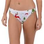 Christmas Texture, Pattern, Red, Craciun, Christmas, Snowflake, Band Bikini Bottoms