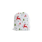 Christmas Texture, Pattern, Red, Craciun, Christmas, Snowflake, Drawstring Pouch (XS)