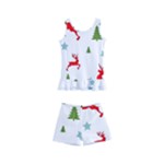 Christmas Texture, Pattern, Red, Craciun, Christmas, Snowflake, Kids  Boyleg Swimsuit