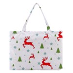 Christmas Texture, Pattern, Red, Craciun, Christmas, Snowflake, Medium Tote Bag