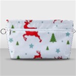 Christmas Texture, Pattern, Red, Craciun, Christmas, Snowflake, Handbag Organizer