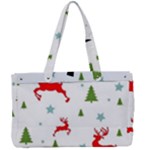 Christmas Texture, Pattern, Red, Craciun, Christmas, Snowflake, Canvas Work Bag