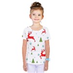 Christmas Texture, Pattern, Red, Craciun, Christmas, Snowflake, Kids  One Piece T-Shirt